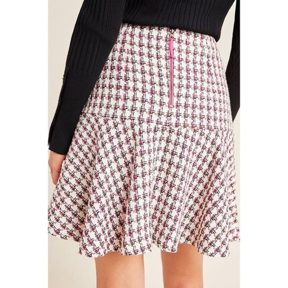Anthropologie Bobbie Plaid Flounced Mini Skirt - Picture 2 of 8